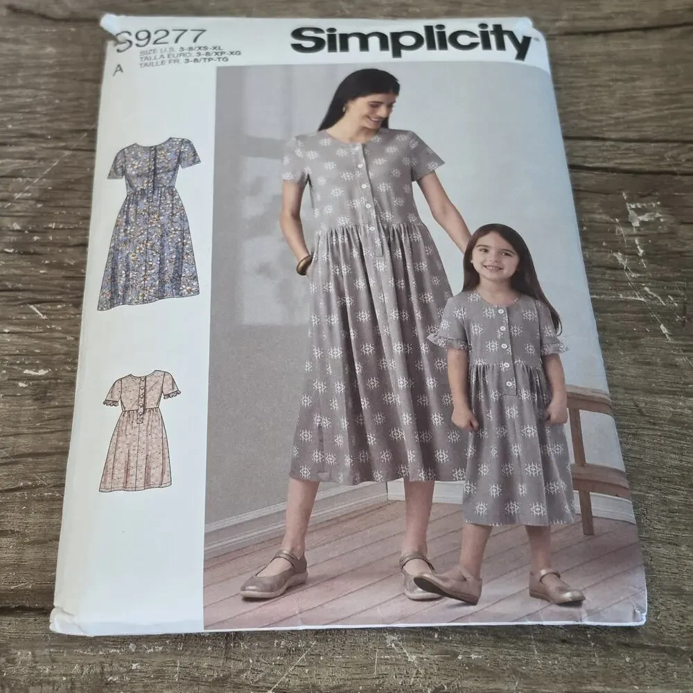 Lot of 7 Cut Sewing Patterns Simplicity Youth Girls Dresses